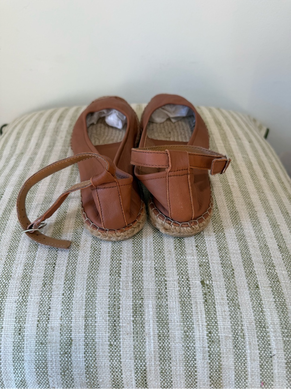 Free People Tan Leather Ankle-Strap Espadrilles - Picture 7 of 8